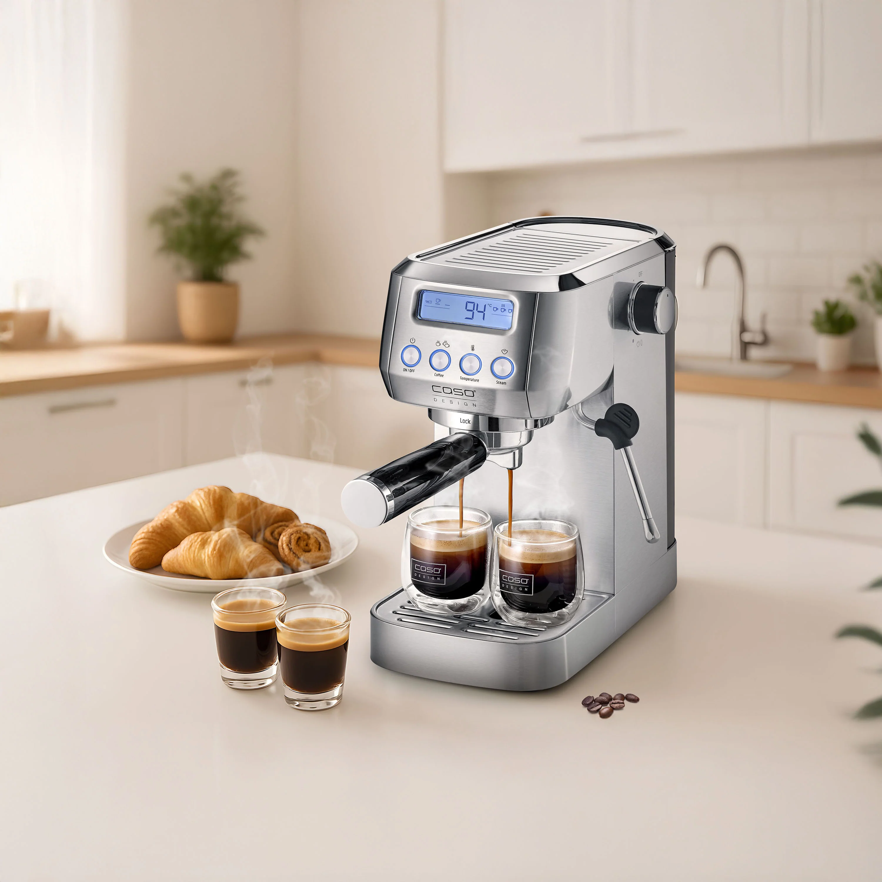 Caso Design Gourmet Crema Silver Espressomaschine