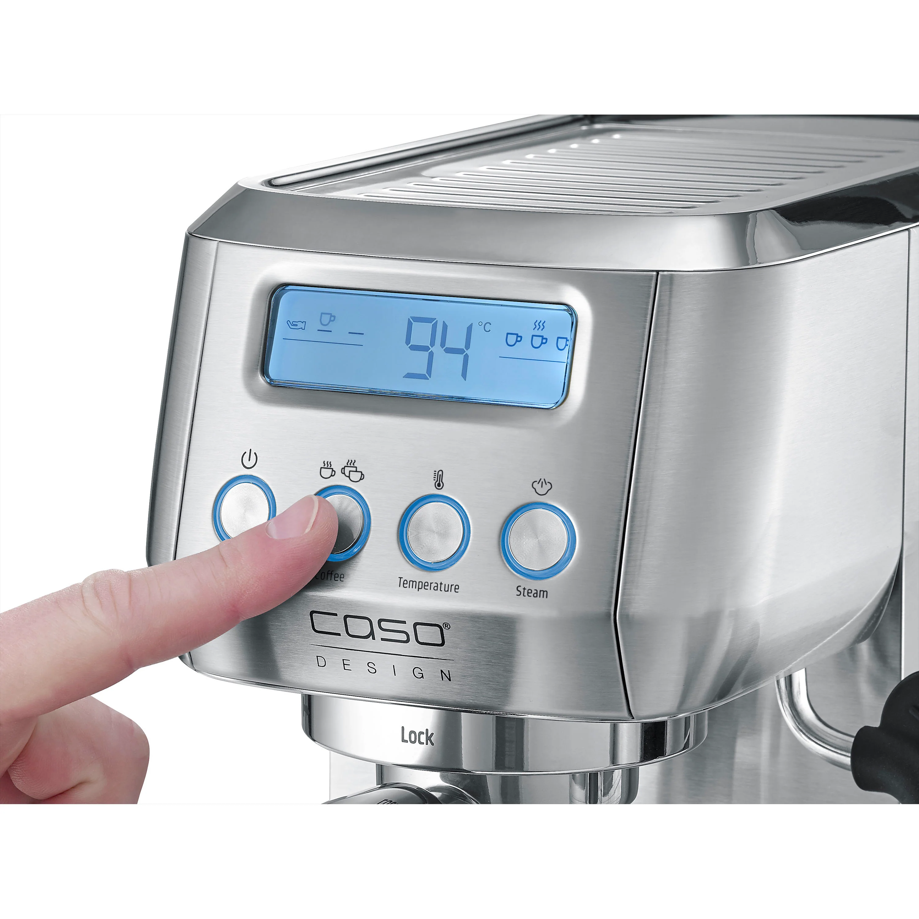 Caso Design Gourmet Crema Silver Espressomaschine