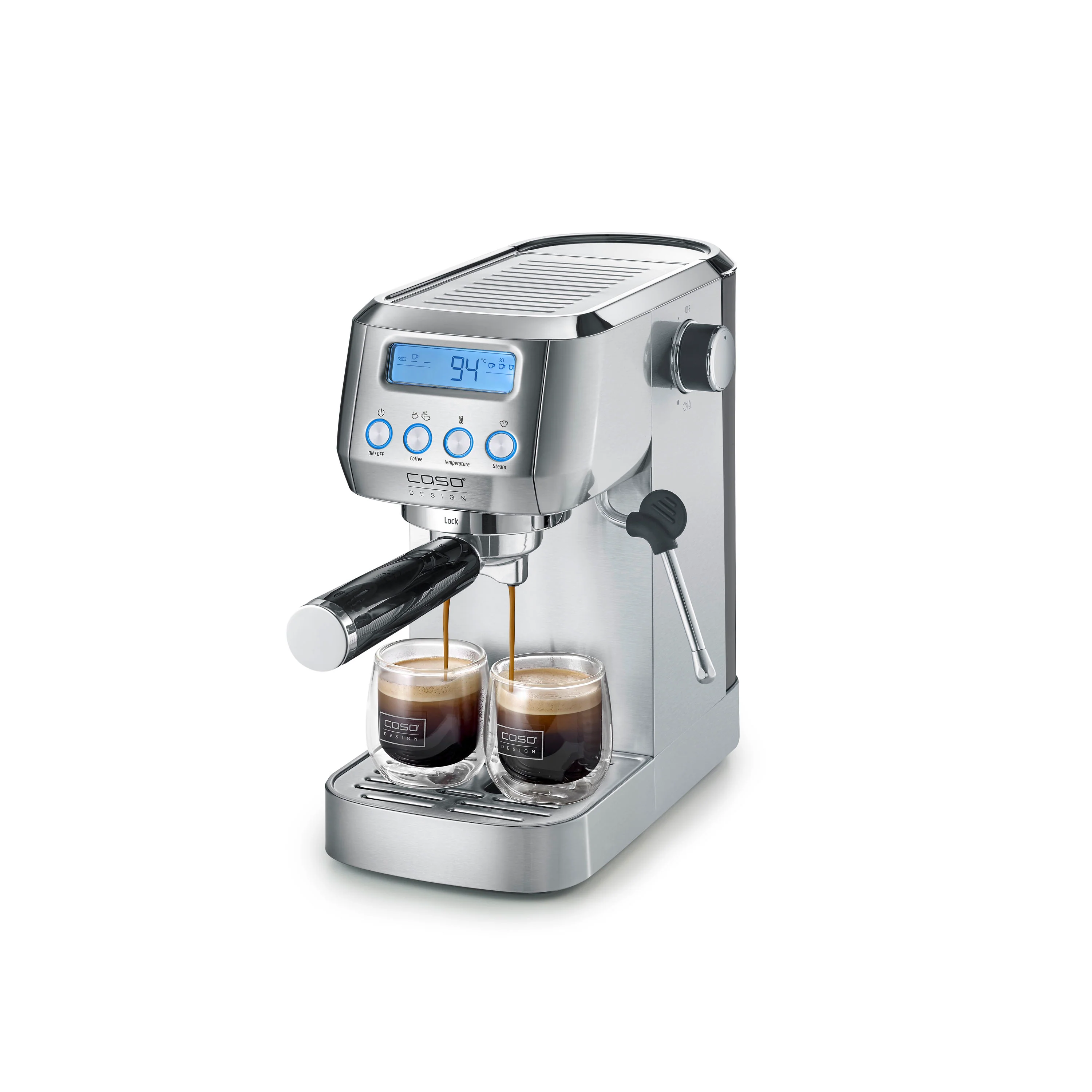 Caso Design Gourmet Crema Silver Espressomaschine