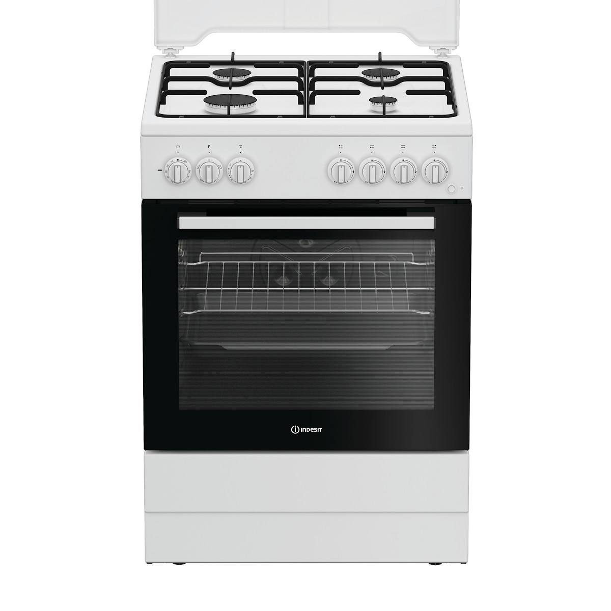 INDESIT 4-GANG-GASKOCHER. ELEKTROHERD 73LT 60X60 WEISS I6G3PMW