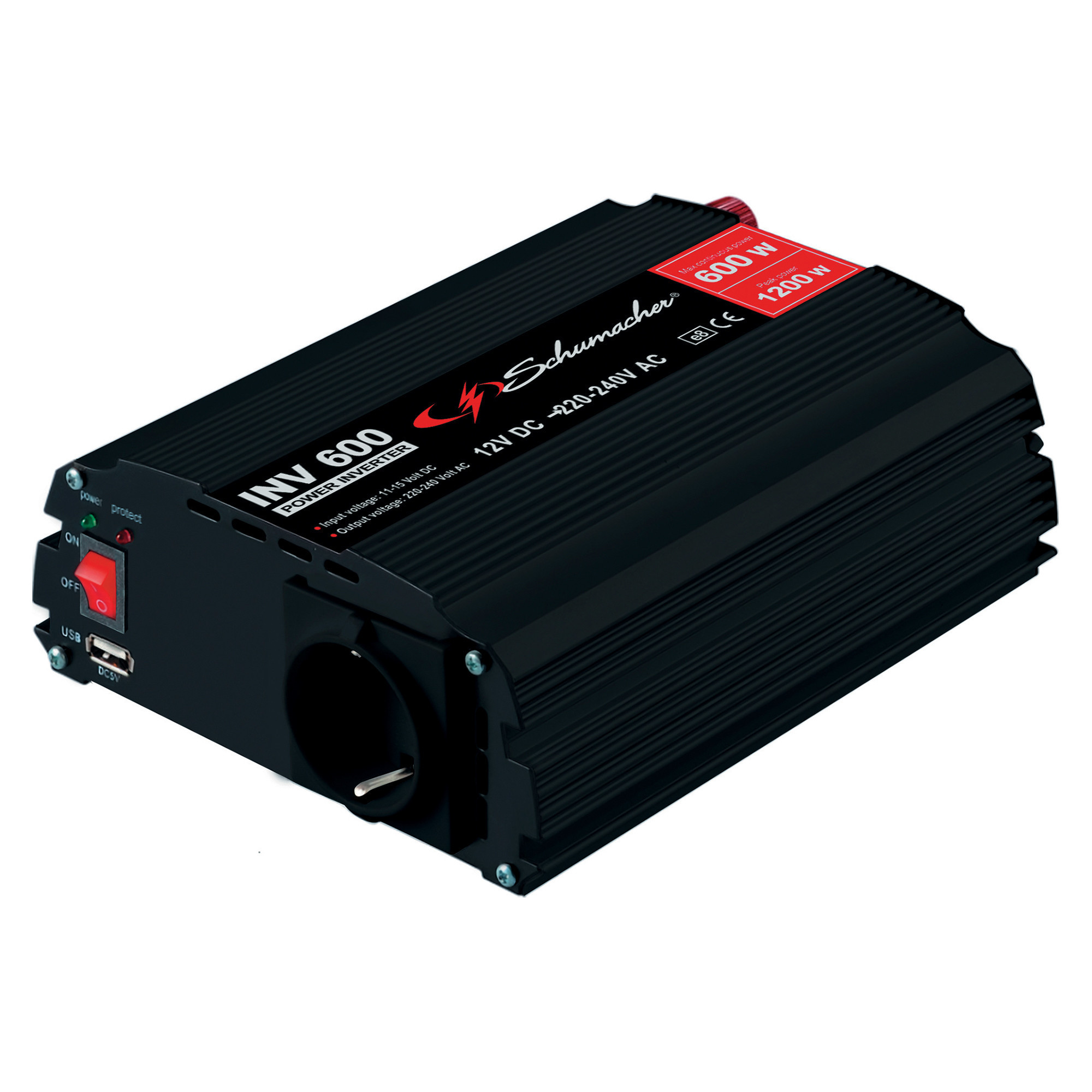 Inverter 600 W Convertitore corrente da 12V a 230V