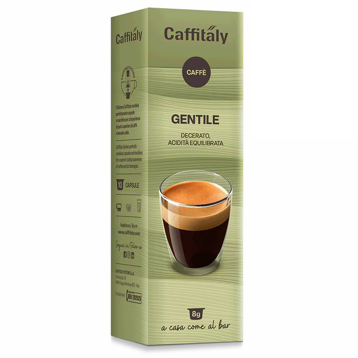 Gentile entwachster Kaffee, Packung mit 10 Kapseln