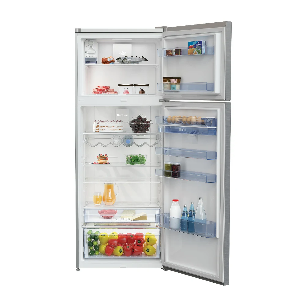 Beko 406 LT E TOTAL NO FROST 70CM Silber Doppeltür-Kühlschrank RDNG455E40XBN