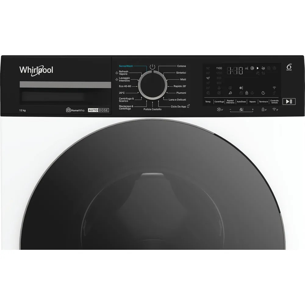 Waschmaschine 12 kg Whirlpool WIFI-DAMPFINVERTER 1400 U/min WPM 27 W ADS IT