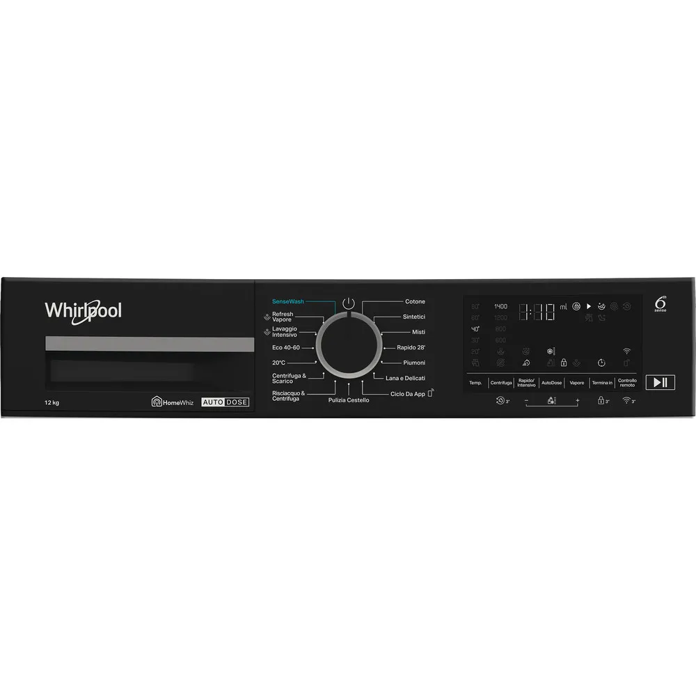 Waschmaschine 12 kg Whirlpool WIFI-DAMPFINVERTER 1400 U/min WPM 27 W ADS IT