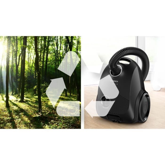 BOSCH GL20S Schwarz - Beutelstaubsauger - 600 W - Schallpegel 80 dB