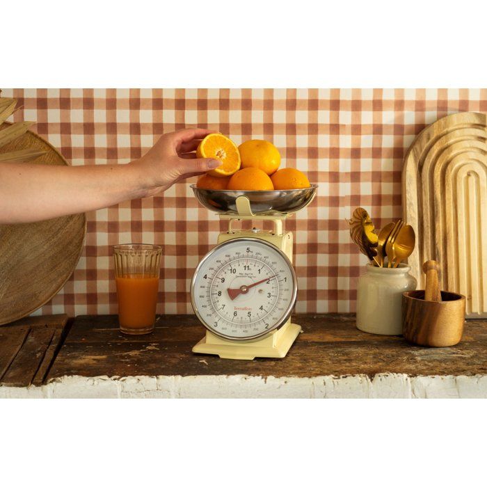 Mechanische Küchenwaage - TERRAILLON - TRAD 500 Cream - Fassungsvermögen 5 kg - Retro-Stil - Tablett 1 L