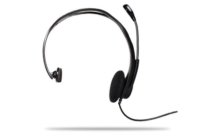 LOGITECH CUFFIE MONO HEADSET 850 CON MICROFONO NERO 981-000096