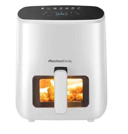 MELCHIONI FRIGGITRICE AD ARIA MARIANNA PLUS 5LT 1400W BIANCO CON OBLO'