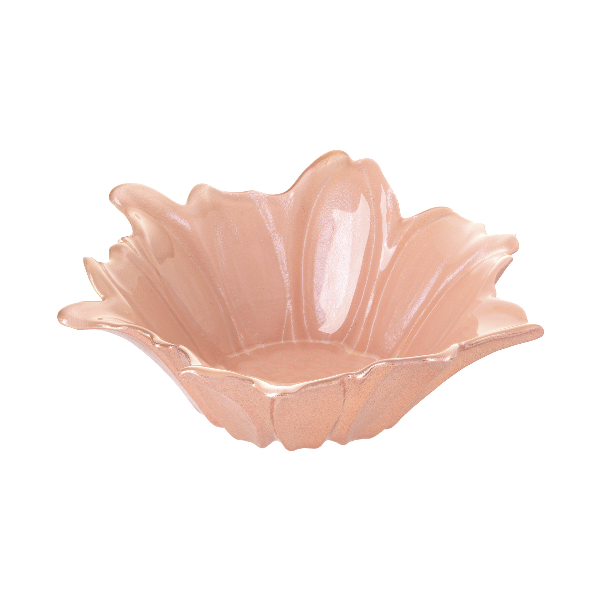 Set mit 4 Obstsalatbechern aus Glas Ø 17 cm - Blütenblätter