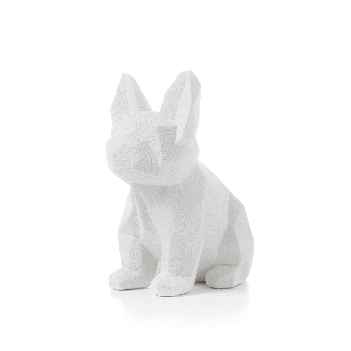 Hundestatue mit Reliefdekor - Companion