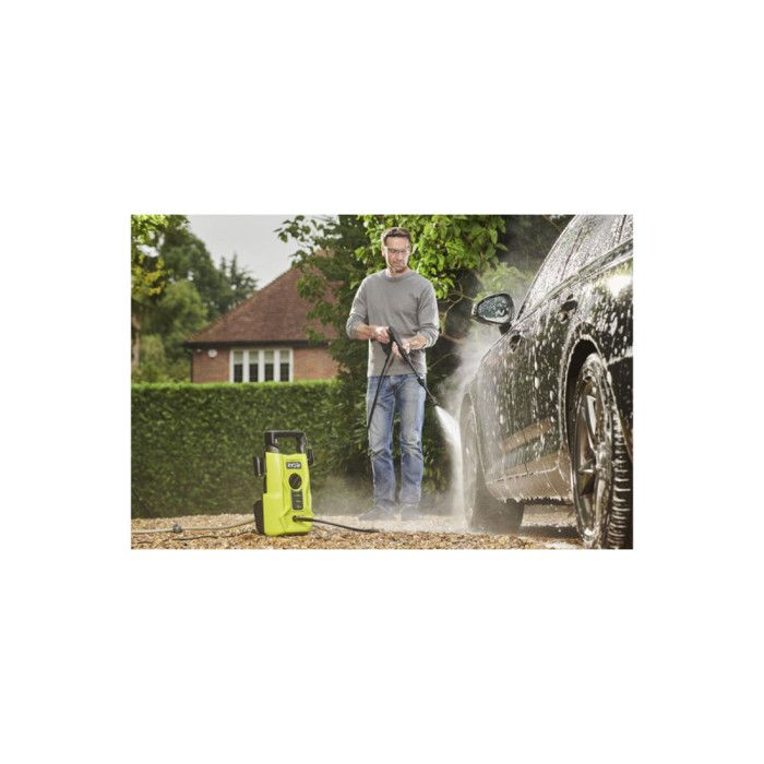 Ryobi RY100PWA Hochdruckreiniger, 1400 W, 100 bar, 360 l, flexibles PVC, 5 m, Lance Vario