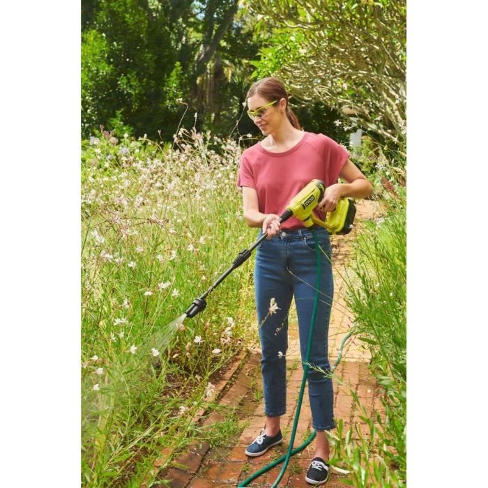 RYOBI ONE+ 18-V-RY18PW22A-125 batteriebetriebene Hochdruckpistole — 22 bar — 182 l — 1 18-V-2,5-Ah-Akku und 1 1,5-A-Ladegerät