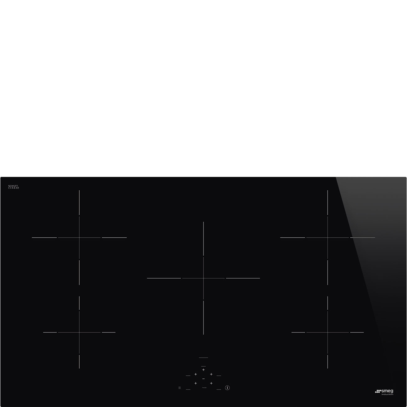 Smeg 90 CM 5-Flammen-Induktionskochfeld SCHWARZ SI2951D