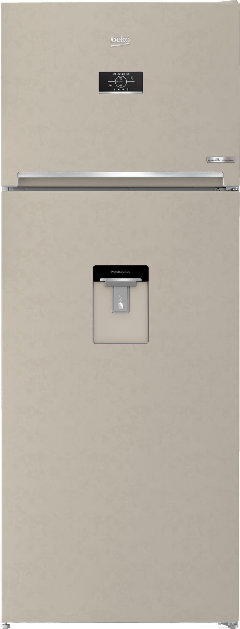 Beko No Frost 455LT 70CM BEIGE Doppeltür-Kühlschrank RDNE455E40DBN