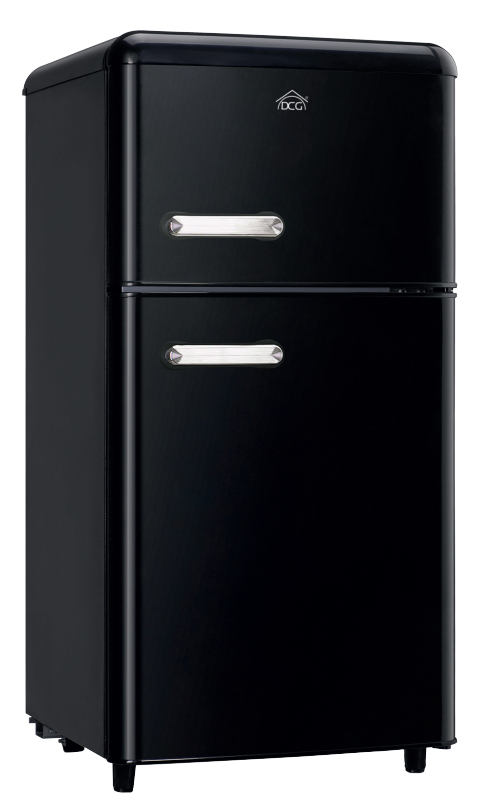 DCG MF110BCDP DOPPELTÜR-KÜHLSCHRANK, RETRO-LINE, 110 L, SCHWARZ