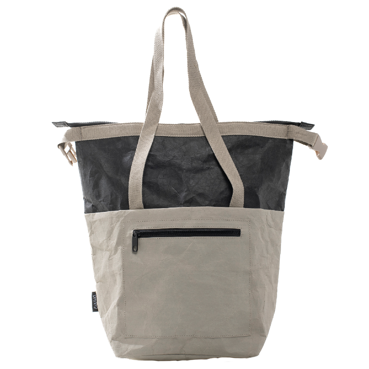 Thermal bag with handles, front pocket and zip, outside in kraft paper and inside in PEVA/EVA 24 x 15 x h 40 cm - 12 l - Subway