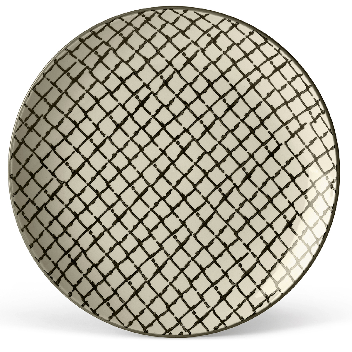 Flat plate - pack of 4 pieces Ø 25 x h 3.5 cm - Geometries