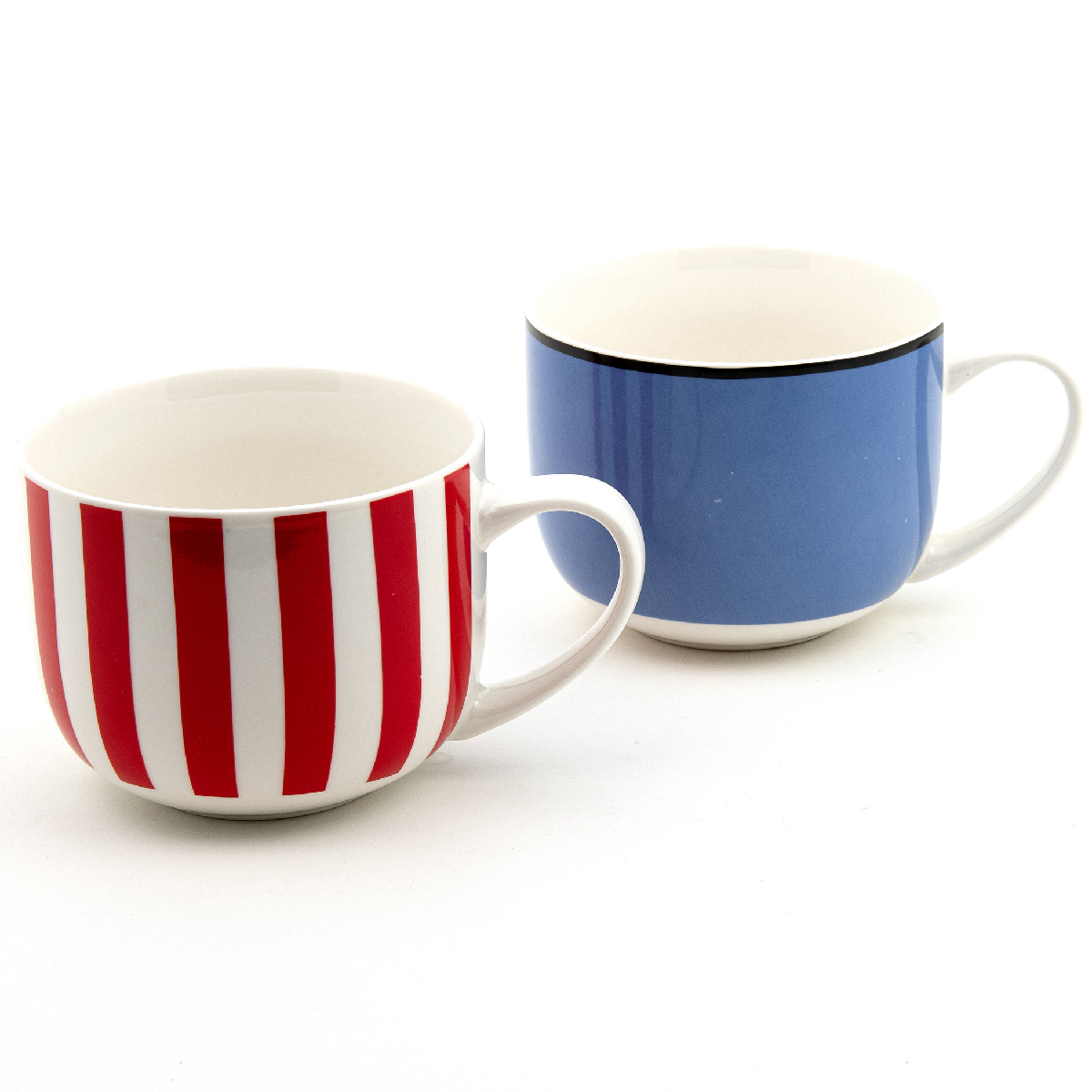 Set of 2 jumbo mugs new bone china - 470 ml - Etna