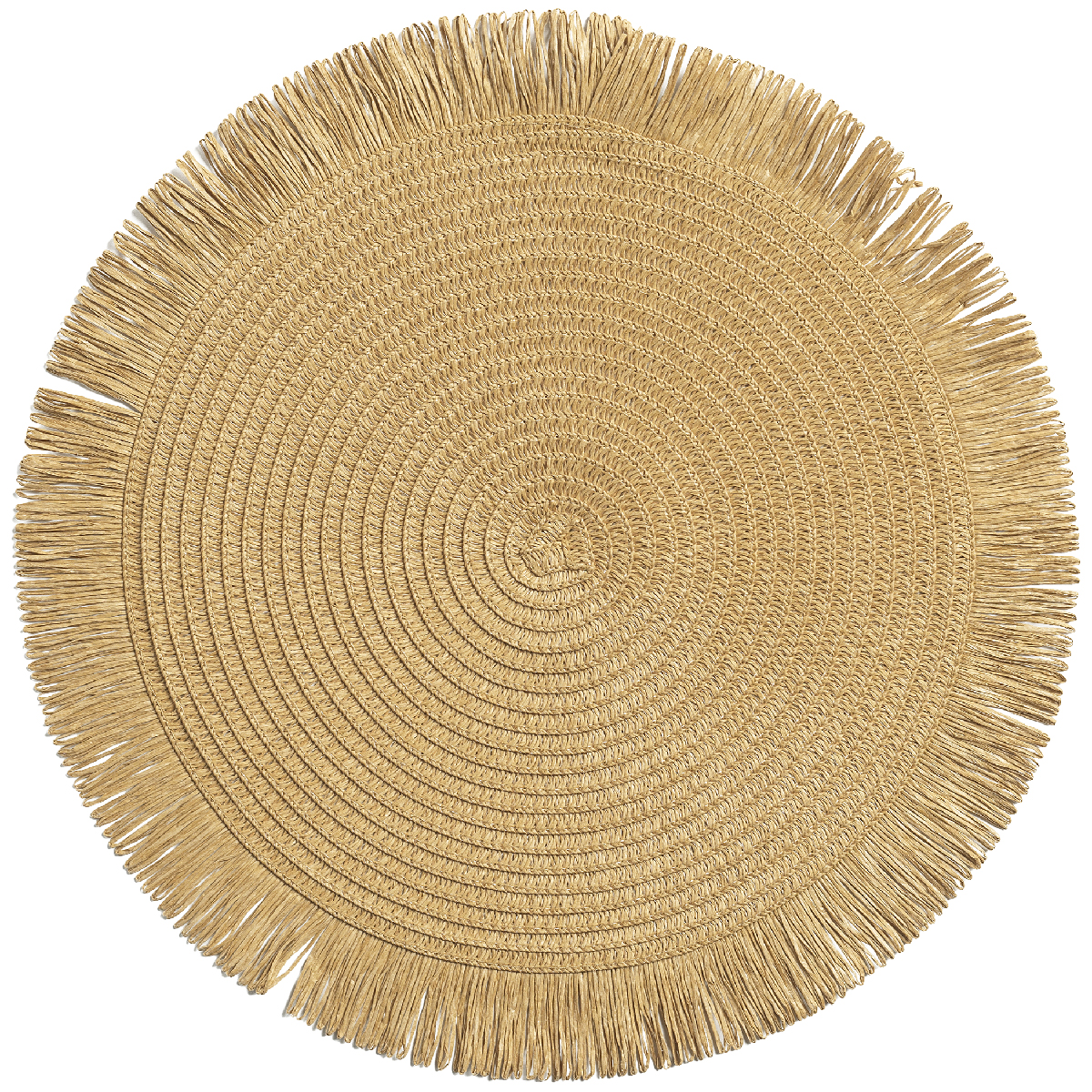 Set of 6 straw effect placemats Ø 38 cm - Blow
