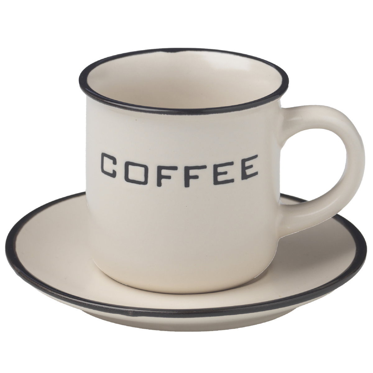 Set of 6 coffee cups with saucer 130 ml - Vintage