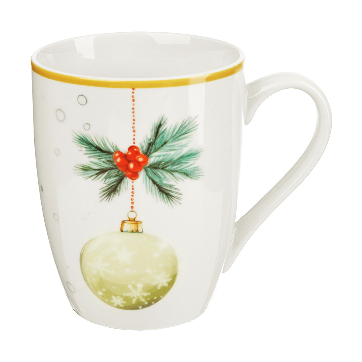 New Bone China Mug • 350 ml - Holly