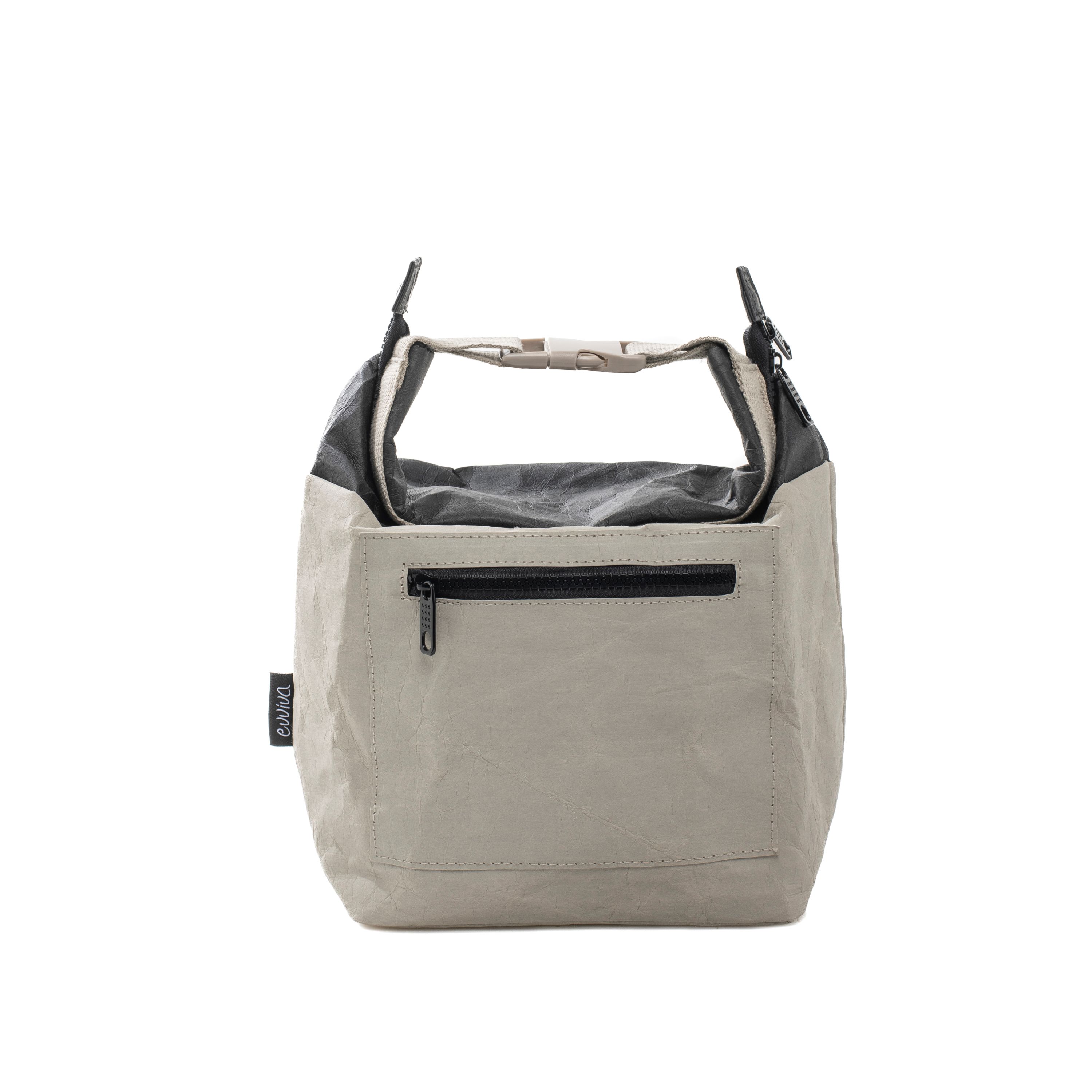 Thermal bag - lunch bag with front pocket and zip, outside in kraft paper and inside in PEVA/EVA 24 x 12 x h 34 cm - 6 l - Subway