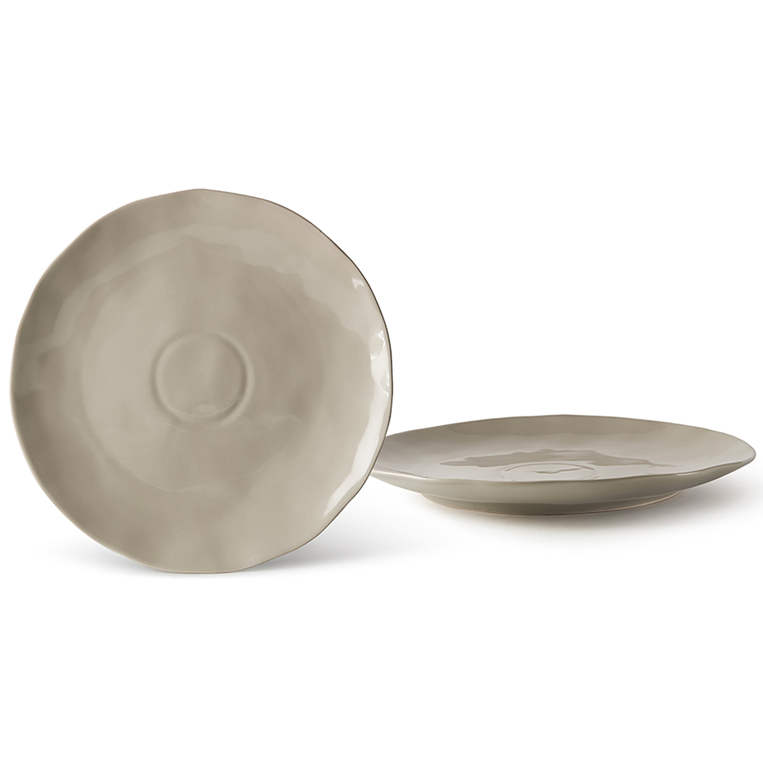 Flat plate - pack of 4 pieces Ø 25 x h 2.5 cm - Salvia