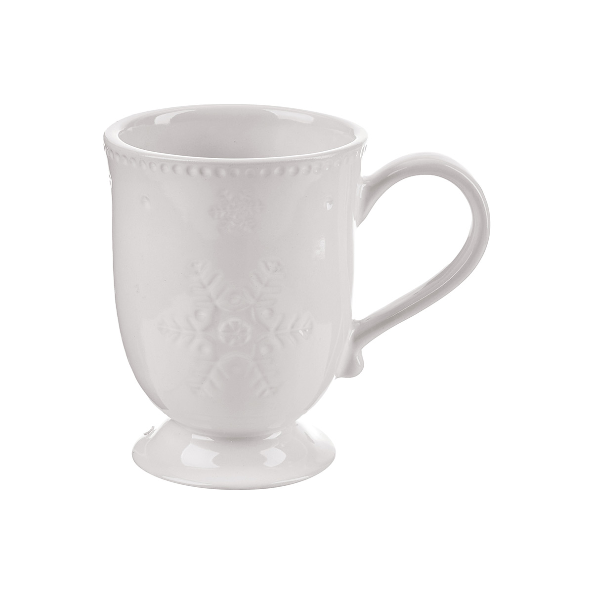 Ceramic mug with relief decoration • 220 ml - Frozen