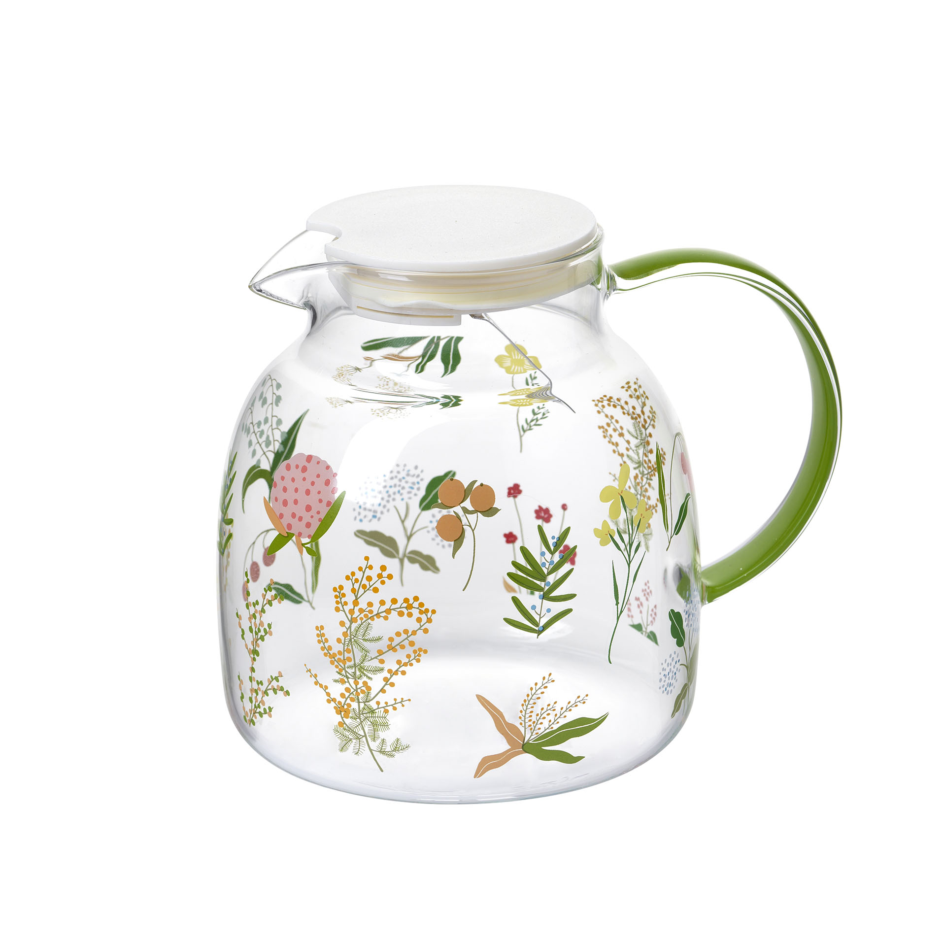 Jug with lid and metal filter h 15.5 cm - 1.3 l - Bucolic