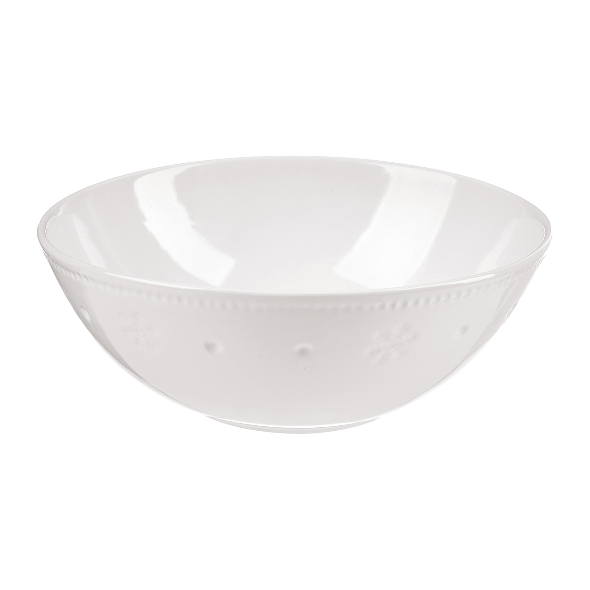 Ceramic bolus with relief decoration Ø 21 cm - Frozen