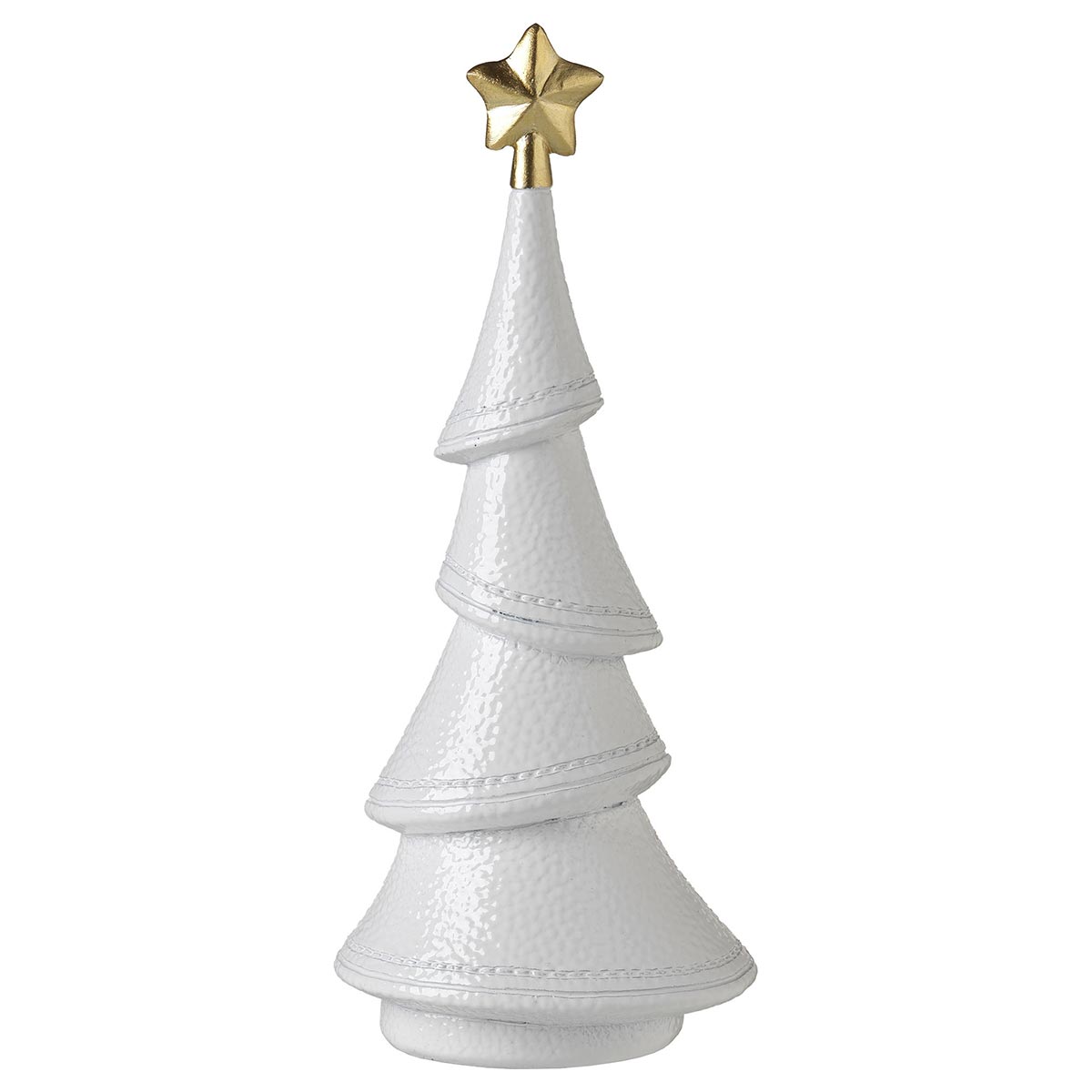 Polyresin Christmas tree with leather effect finish • 10 x 8 x h 25 cm - Noel En Cuir