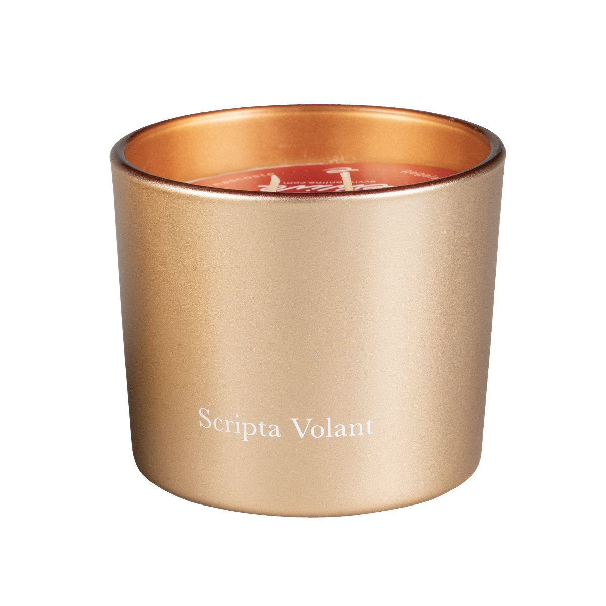 GOLD Duftkerze „Vanilla and Cinnamon“ mit geheimer Botschaft - Scripta Volant