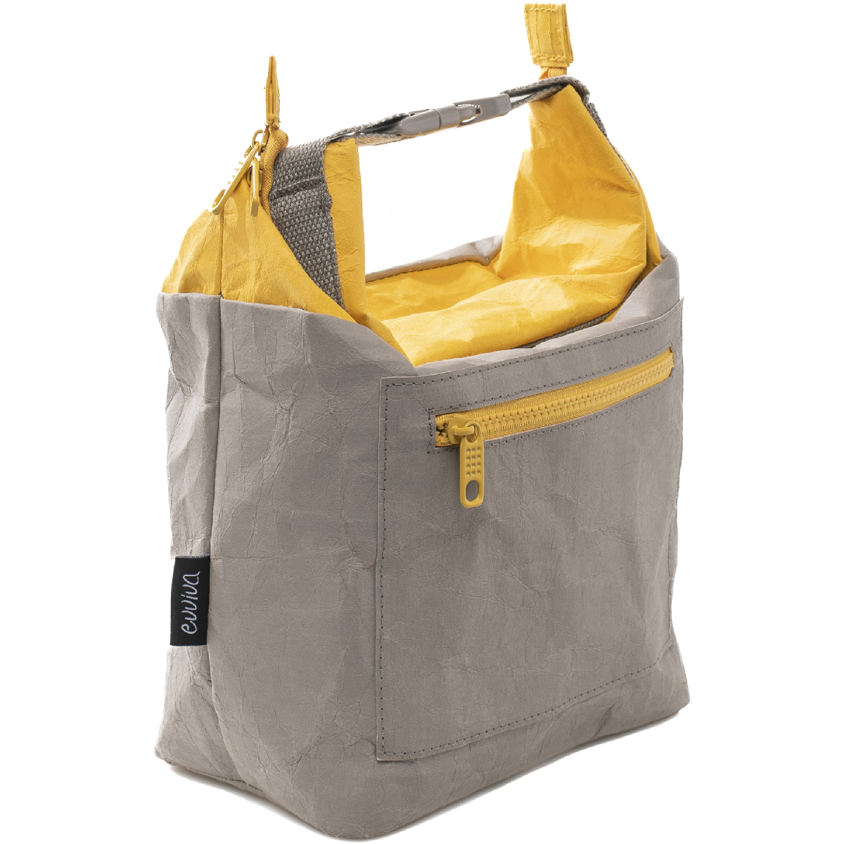 Thermal bag - lunch bag with front pocket and zip, outside in kraft paper and inside in PEVA/EVA 24 x 12 x h 34 cm - 6 l - Subway