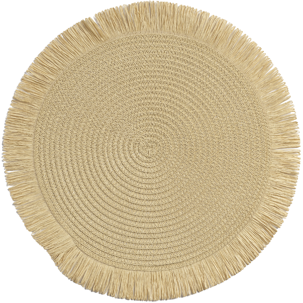 Set of 6 straw effect placemats Ø 38 cm - Blow