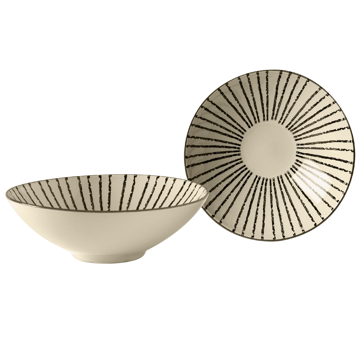 Deep plate - pack of 4 pieces Ø 18.5 x h 5.5 cm - Geometries