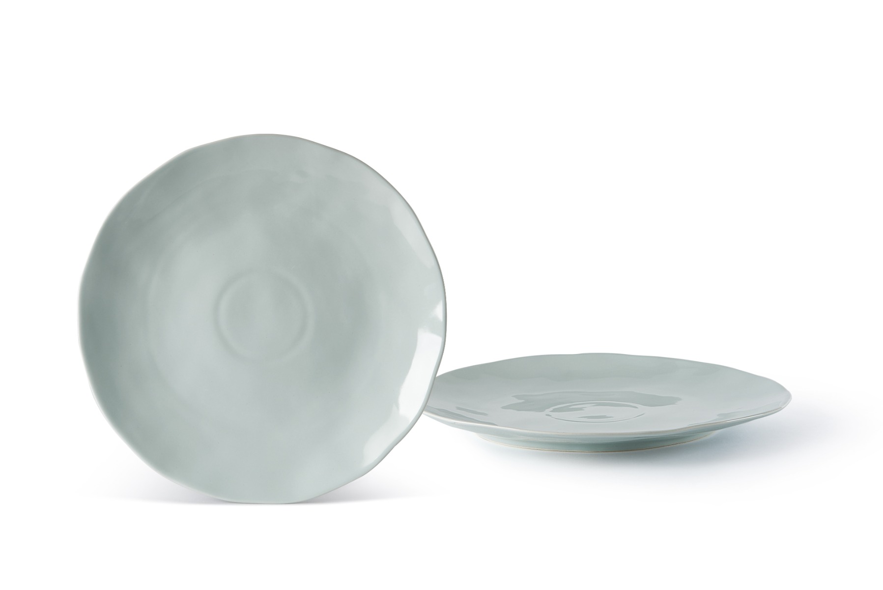 Flat plate - pack of 4 pieces Ø 25 x h 2.5 cm - Salvia