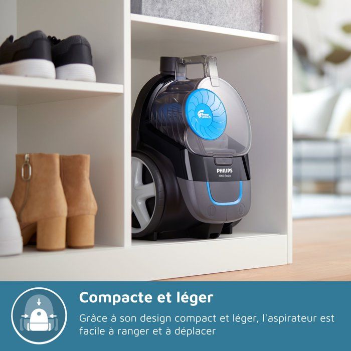 Staubsauger ohne Beutel - PHILIPS FC9331/09 - 900 W - 1,5 L - Schwarz und Tiefblau