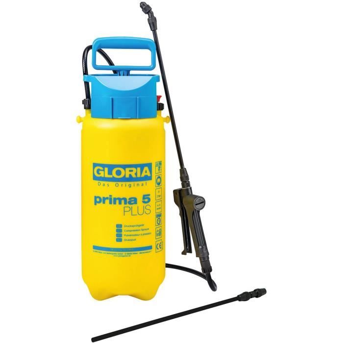 GLORIA - Prima 5 Plus - 5-Liter-Druckzerstäuber mit speziellen EPDM-Dichtungen für saure Produkte