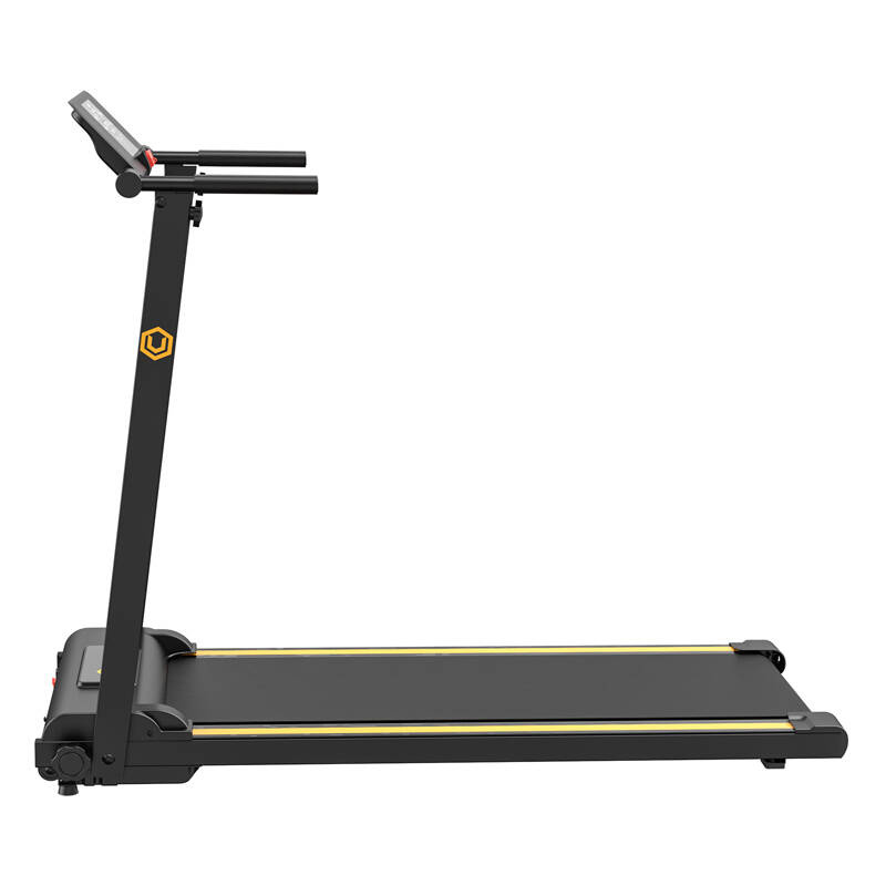 UREVO Foldi Mini-Elektrotraktor, zusammenklappbar, Schwarz und Orange, ideal für Heimfitness