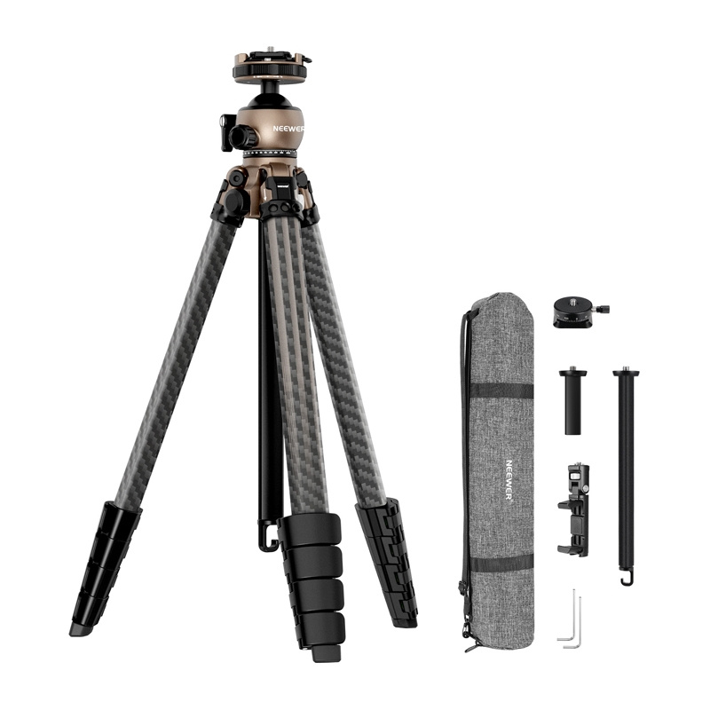 NEEWER 360° CARBON FIBER TRAVEL TRIPOD