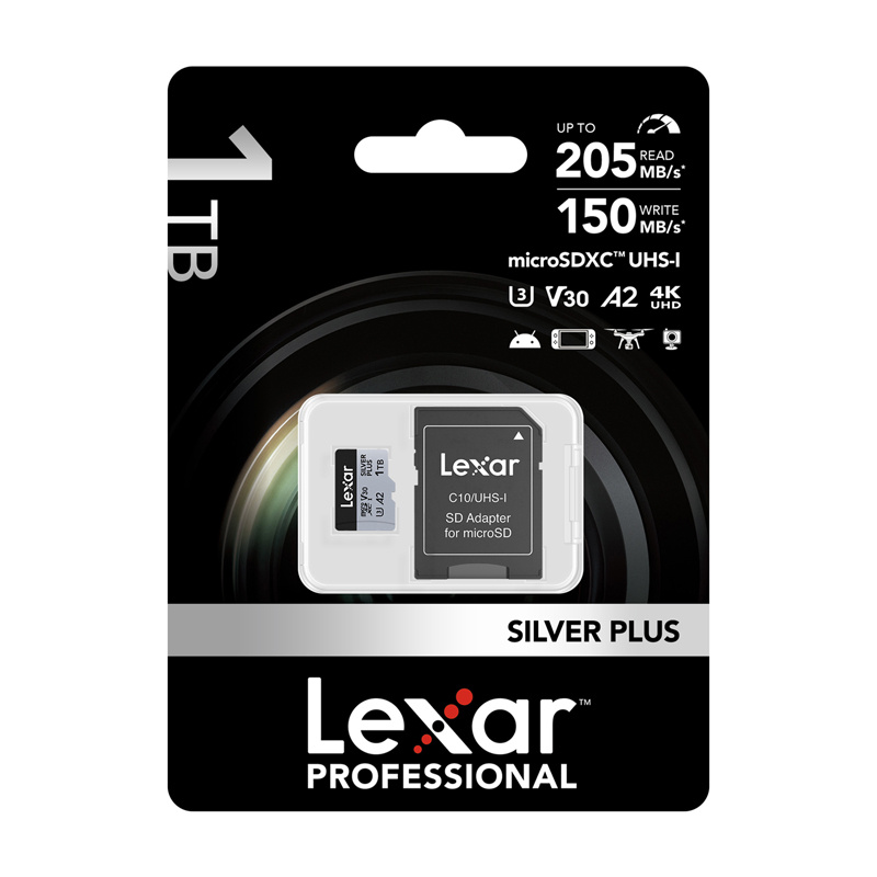Lexar High-Performance Silver Plus microSDXC 1TB memory card + adapter