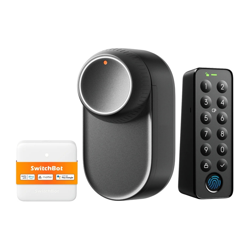 SwitchBot Ultra 3-in-1 Serratura Intelligente con Pannello di Controllo Hub Mini Matter e Tastierino Keypad