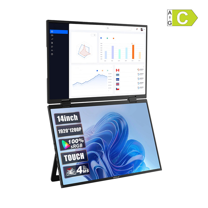 ZEUSLAP Z14W 14-inch Dual-Touch Screen Portable Monitor