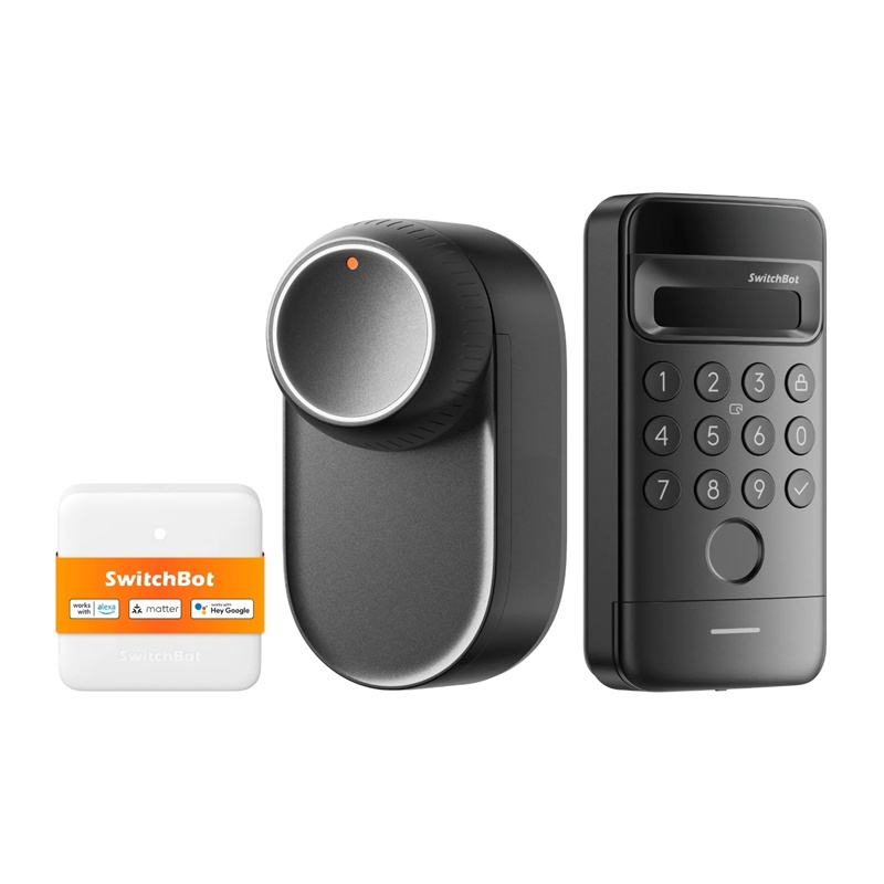 SwitchBot Ultra Serratura Smart 3-in-1 con Pannello di Controllo Hub Mini Matter e Tastierino Vision