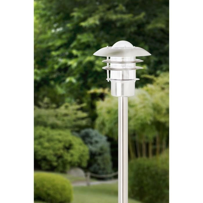 Paletto esterno TERRENCE H90 cm - BRILLANTE - Acciaio - � necessaria 1 lampadina E27