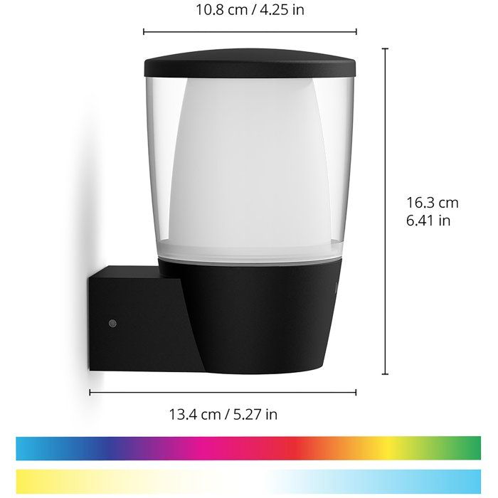 Lampada da parete WIZ ELPAS - Connessa - Esterno - Nera