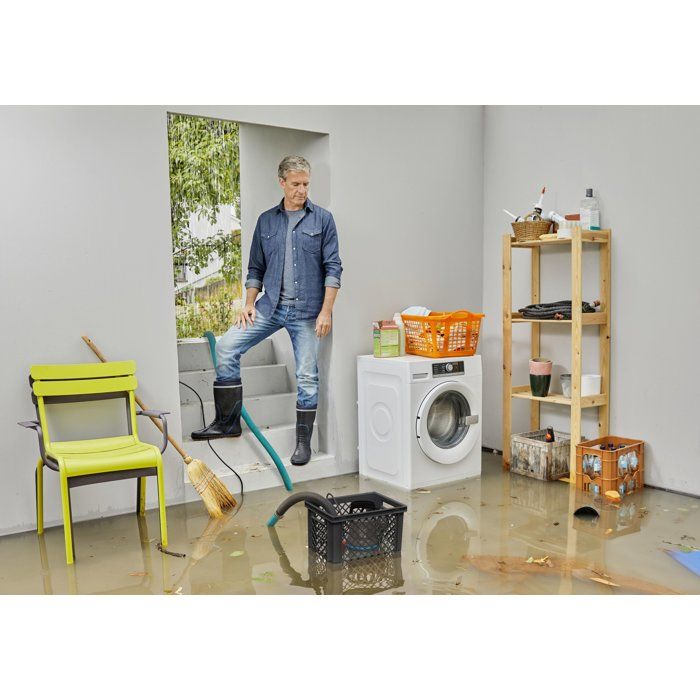 Kit di prevenzione allagamenti - GARDENA - 9000 - Tubo di scarico da 10 m + serbatoio da 29 L - 9000 l/h - 300 W - Con accessori