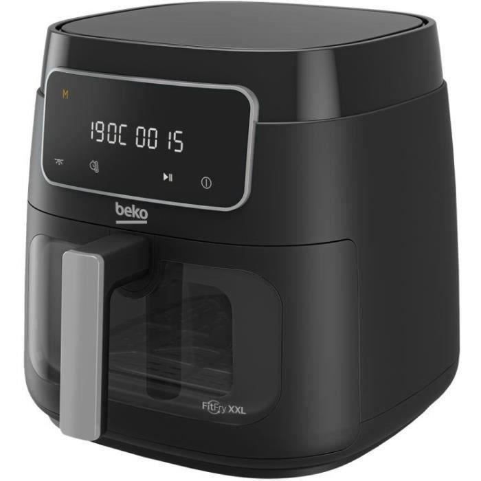 Friggitrice ad aria calda multifunzione - BEKO - FRL3374B - 1900 W - 7,6 L per 2 kg di patatine - Touch screen LCD - Nera