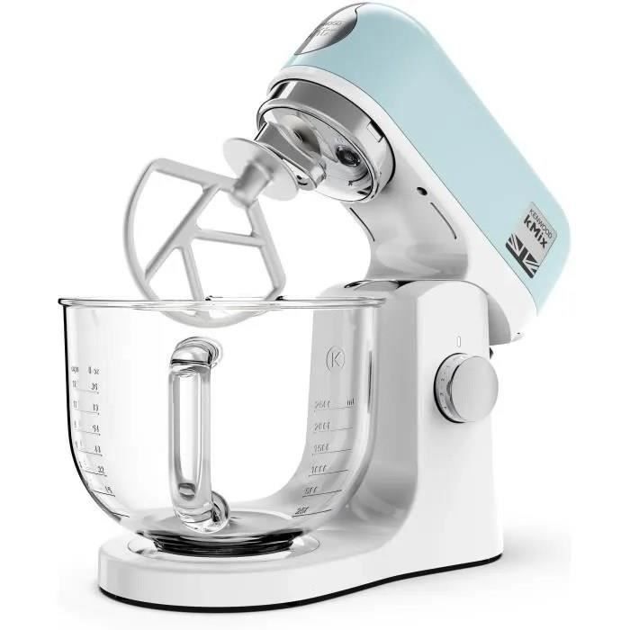 KENWOOD KMX754PB robot pasticceria multifunzione - motore professionale 1000W - 2 uscite per accessori - ciotola in vetro 5L con maniglia